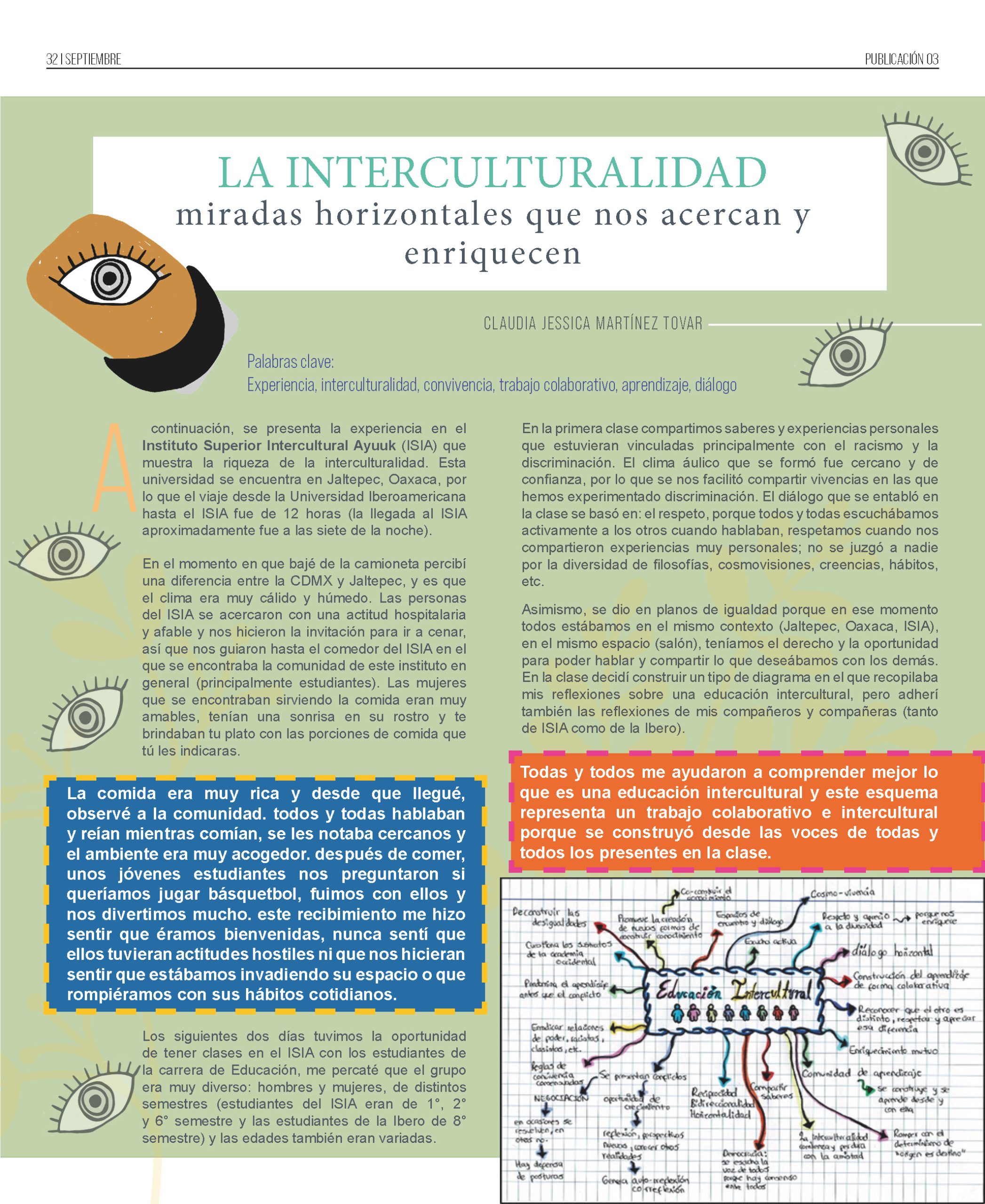 La interculturalidad: miradas horizontales que nos acercan y enriquecen