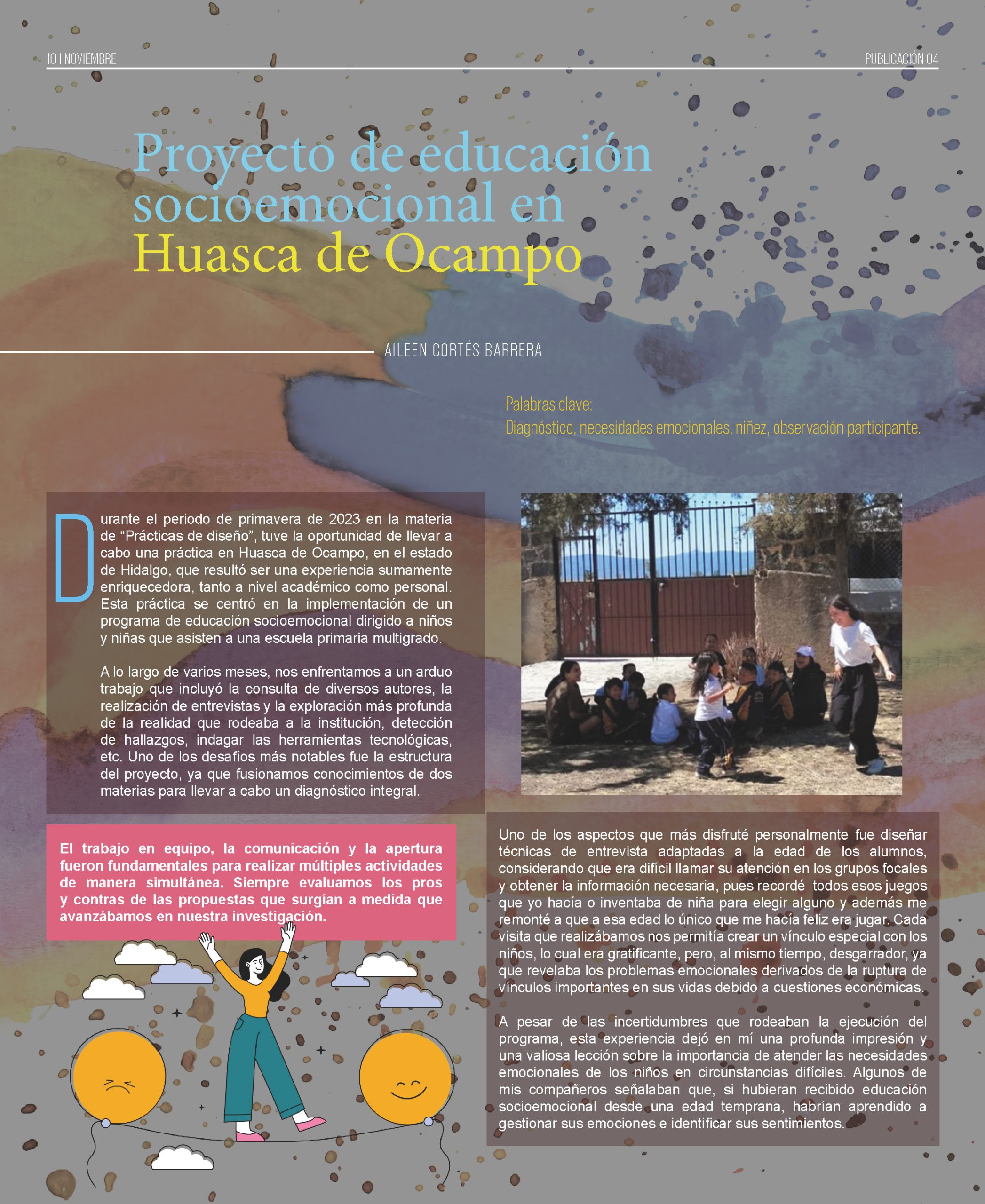 Proyecto de educación socioemocional en Huasca de Ocampo