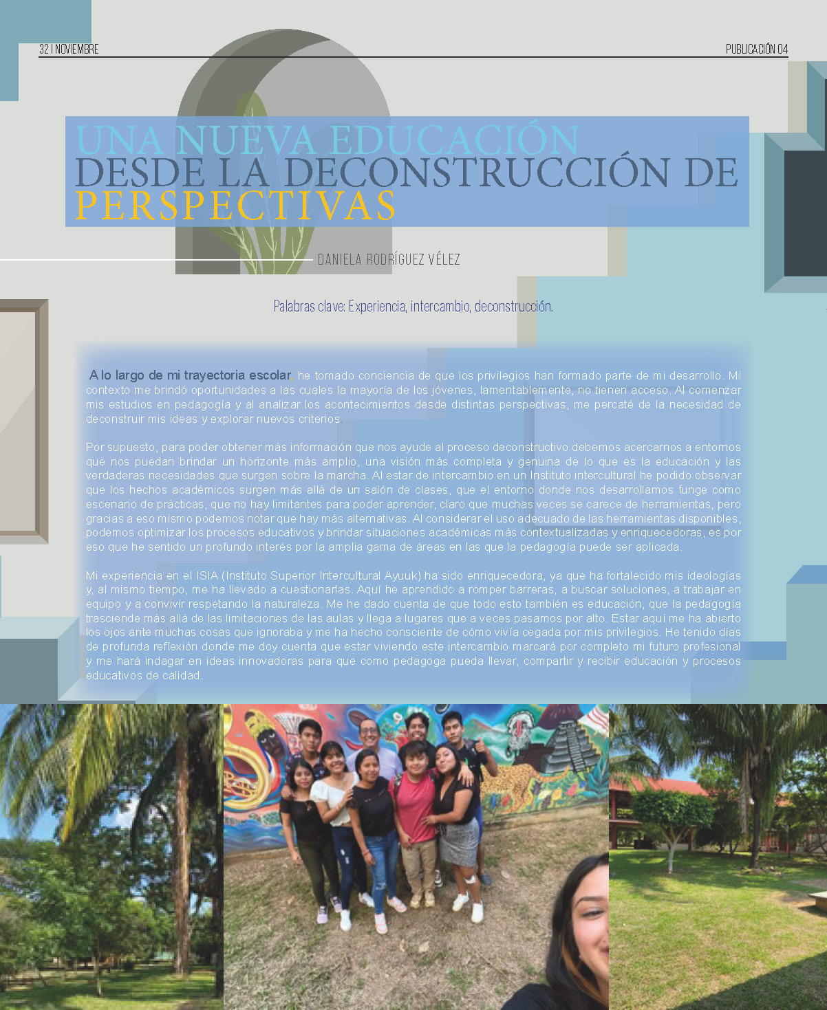 Una nueva educación desde la deconstrucción de  perspectivas